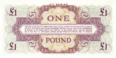 Nagy-Britannia 1950-es,´60-as, ´70-es évek, katonai bankjegyek, 6 klf db T:I