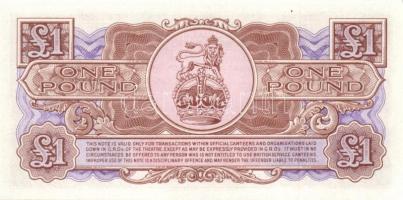 Nagy-Britannia 1950-es,´60-as, ´70-es évek, katonai bankjegyek, 6 klf db T:I