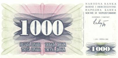 Bosznia-Hercegovina / Muszlim Köztársaság 10 klf modern bankjegy, benne "novcsani bon" T:I