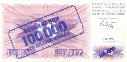 Bosznia-Hercegovina / Muszlim Köztársaság 10 klf modern bankjegy, benne "novcsani bon" T:I