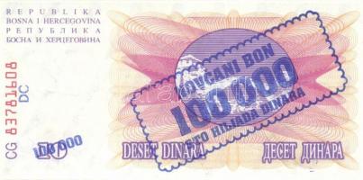 Bosznia-Hercegovina / Muszlim Köztársaság 10 klf modern bankjegy, benne "novcsani bon" T:I