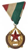 1957. Munkás-Paraszt Hatalomért Emlékérem aranyozott, zománcozott bronz kitüntetés mellszalagon T:1-  NMK.: 700.