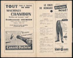 1956 Programme Officiel de la Fédération Francaise de Football, France-Hongarie, 22p