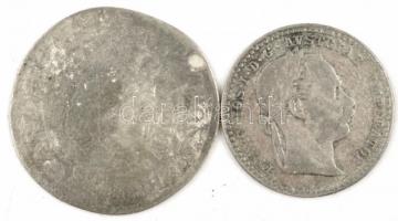 1694KB 3Kr Ag "I. Lipót" Körmöcbánya (1,46g) + Ausztria 1869. 10kr Ag "Ferenc József&...