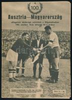 1955 Ausztria- Magyarország labdarúgó mérkőzés meccsfüzet, 31p / Austria-Hungary Football match booklet