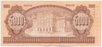 1990. 5000Ft "H 13674474" T:III Hungary 1990. 5000 Forint "H 13674474" C:F Adamo...