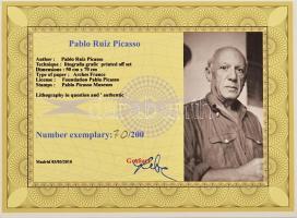 Pablo Picasso (1881-1973): A fák útja (La rue des bois). Ofszet litográfia, papír. Jelzett a litográ...