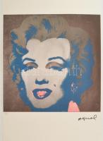 Andy Warhol (1928-1987): Marylin Monroe. Ofszet itográfia, papír. Számozott 36/100, jelzett a nyomaton. Georges Israel editeur szárazpecséttel is jelzett, hozzá tanúsítvány. Offset lithography with attest. 56,3x38,3 cm
