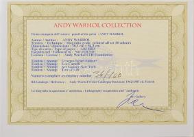 Andy Warhol (1928-1987): Marylin Monroe. Ofszet itográfia, papír. Számozott 36/100, jelzett a nyomat...