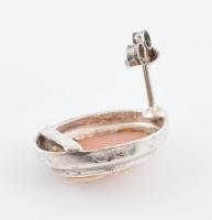 Ezüst (Ag) fülbevalópár kámeával. Jelzett, bruttó: 4,3 g