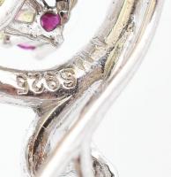 Ezüst (Ag) nyaklánc medállal, csepp csiszolású 12 karátos citrinnel, hrlzett, bruttó: 15 g, h: 44 cm