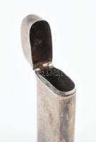 Ezüst (Ag) régi monogramos gyufatartó. Jelzett, kis kopásnyomokkal, 12,5 g, h: 5 cm