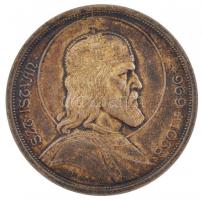 1938. 5P Ag "Szent István" fekete kopottas dísztokban T:1-,2 patina Adamo P8.1