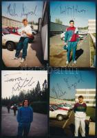 A Kispest Honvéd csapattagjainak aláírása az őket ábrázoló fotókon, 15 db aláírás + 1 db fotó