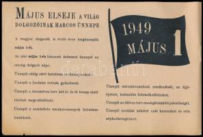 1949. május 1. A magyar dolgozó nép nemzeti ünnepe prospektus, képekkel valamint városligeti és népl...