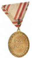 Osztrák-Magyar Monarchia 1914. "Vörös Kereszt Bronz Díszérme hadidíszítménnyel" zománcozot...