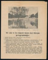 1933 Budapestről Kalocsára érkező filléres gyors programja, 4p