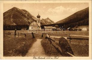 1927 Leutasch (Tirol), Ober-Leutasch / general view, church (EK)