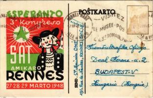 1948 Esperanto 3a Kongreso SAT Amikaro Rennes 27-28-29 Marto 1948 / Esperanto Congress (b)