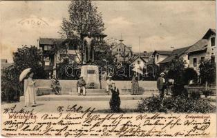 1903 Bad Wörishofen, Kneippdenkmal / monument, villas (EK)