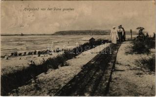 1922 Helgoland, von der Düne gesehen / beach (EK)