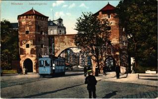 München, Munich; Sendlingertor / city gate, tram (EK)