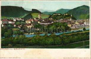 1900 Bruck an der Mur (Steiermark), general view. Verlag v. J. Koch. Druck Senefelder Graz. litho (EB)
