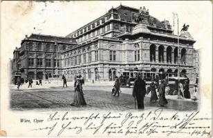 1905 Wien, Vienna, Bécs; Oper / operahouse, tram (EB)