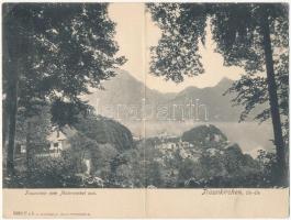 Traunkirchen, Traunstein vom Malerwinkel aus / 2-tiled folding panoramacard (EB)