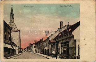 1917 Perchtoldsdorf, Wienerstraße / street view, Café Beatrix (small tear)