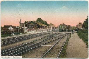1913 Pragersko, Pragerhof bei Marburg; Bahnhof / railway station, locomotive, train (Rb)