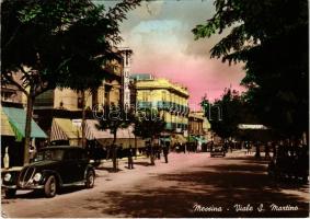 1951 Messina, Viale S. Martino / street view, automobiles (tear)
