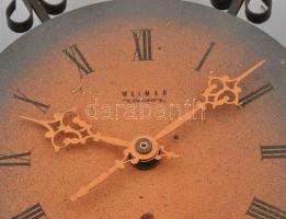 Weimar kvarc falióra kovácsoltvas hatású d: 34 cm
