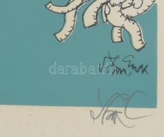 Szász Endre (1926-2003): Hölgyek. Szitanyomat, papír, jelzett, számozott (100/13), üvegezett fakeret...