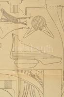 cca 1898 10 db mintalap historizáló ornamentikákkal, díszítésekkel, faipar valamint fém- és vasipar....