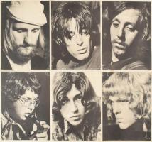 Omega együttes plakátja a tagok arcképeivel (Kóbor, Benkő, Presser stb.), 1960-as évek vége, Beller Iván fotói, apró foltokkal, lapszéli apró sérülésekkel, 47,5x56,5 cm