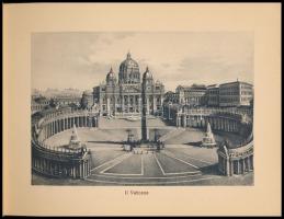 cca 1910 Ricordo di Roma, album 36 db különféle városképpel, sérült papírkötésben, 15x20 cm