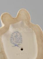 Herendi nyúl figura. Kézzel festett, jelzett, hibátlan. 13 cm