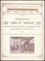 cca 1900 Roessemann és Kühnemann, Koppel Artur-féle vasutak reklámlap papírlapra ragasztva, szakadásokkal