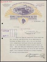 1928 Carl Johann & Co. szecessziós fejléces levélpapírjára írt levél