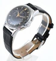 Sekonda stopperes karóra, mechanikus szerkezettel, működik, apró karcokkal, plexi sérült d: 35 mm