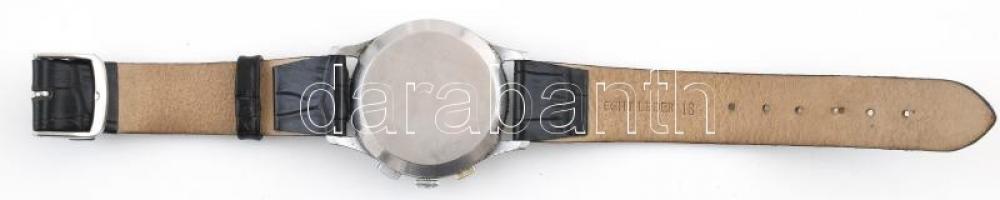 Sekonda stopperes karóra, mechanikus szerkezettel, működik, apró karcokkal, plexi sérült d: 35 mm