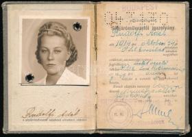1940 női gépjárművezetői igazolvány
