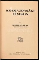 Heller Farkas: Közgazdasági Lexikon. Bp., 1937, Grill Károly, 499 p. Kiadói egészvászon kötés. papír...