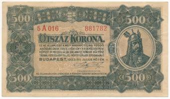 1923. 500K "5A 016 881782" nyomdahely jelölés nélkül T:III Adamo K34