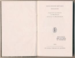 Max Hirmer, Max Dieckhoff: Griechische Münzen Siziliens (Szicília görög érméi). Insel Kiadó, Lipcse,...