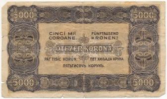 1923. 5000K "5B06 598260", "Magyar Pénzjegynyomda Rt. Budapest" jelöléssel T:III...