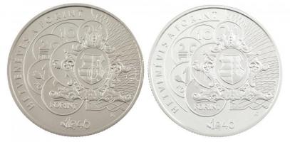 2016. 2000Ft Cu-Ni "Hetvenéves a forint" kapszulában + 10.000Ft Ag "Hetvenéves a fori...