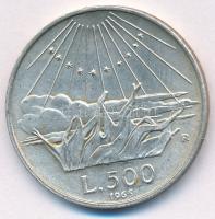 Olaszország 1965R 500L Ag "Dante születésének 700. évfordulója" T:2 
Italy 1965R 500 Lire...