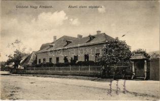 1911 Nagyalmás, Almasu Mare; Állami elemi iskola. Kabát Emil kiadása / elementary school (EB)